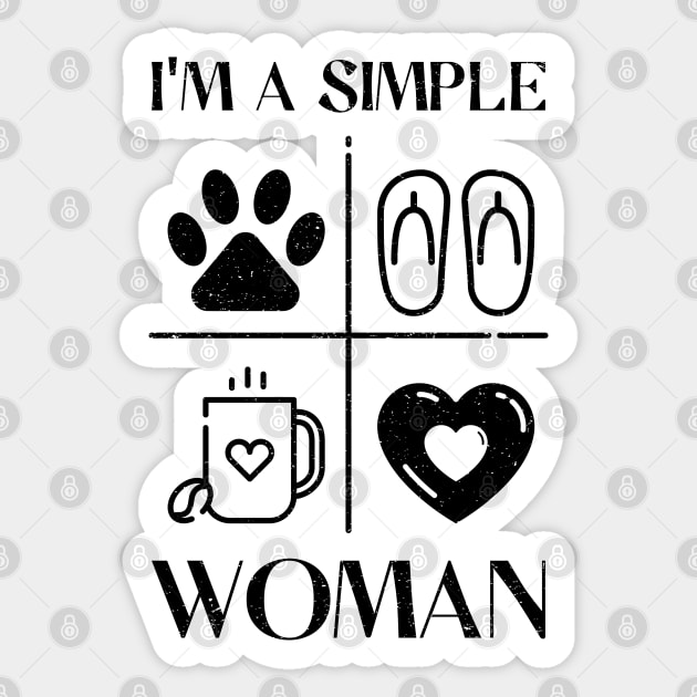 I'm a Simple Woman bk Sticker by anderleao